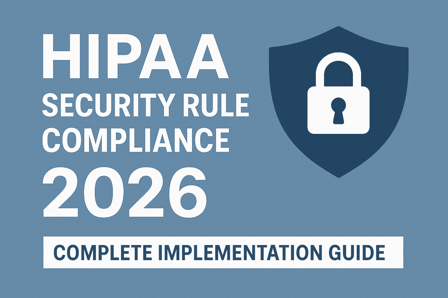 HIPAA Security Rule Compliance 2026 Complete Implementation Guide